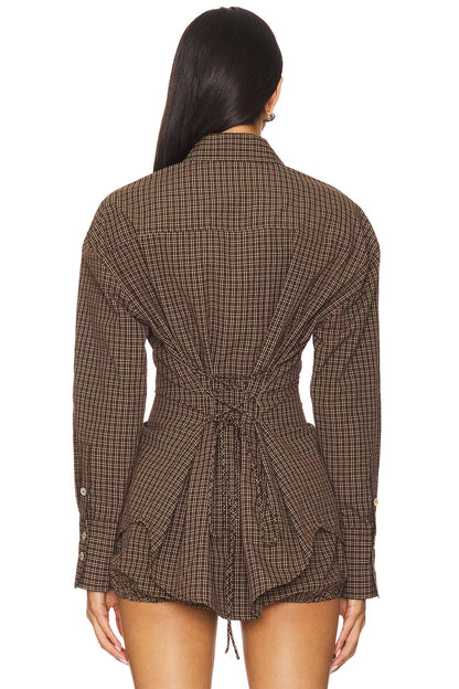 Brown Check Shirt