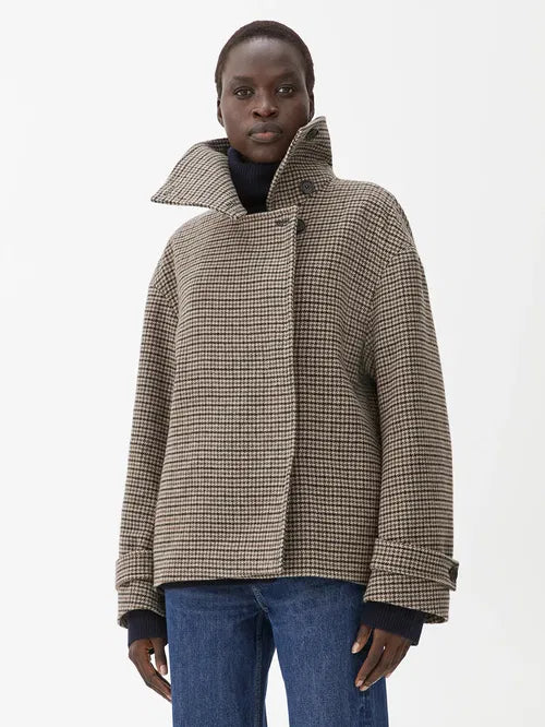 Chequered Wool-Blend Jacket