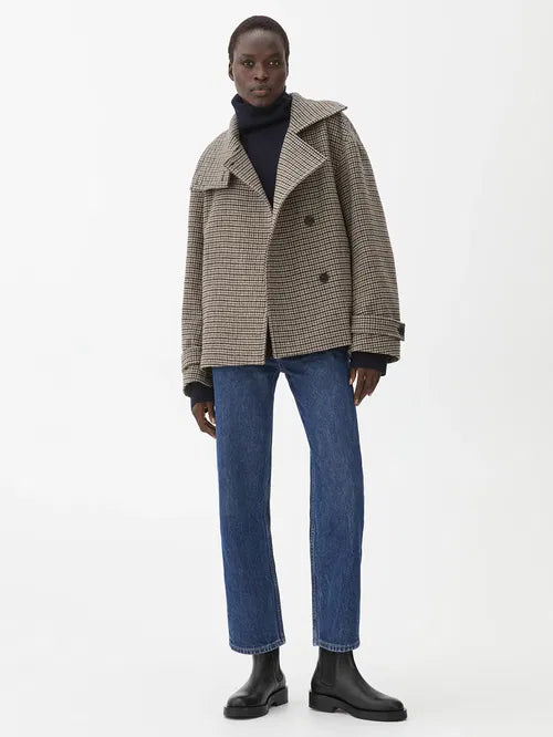 Chequered Wool-Blend Jacket